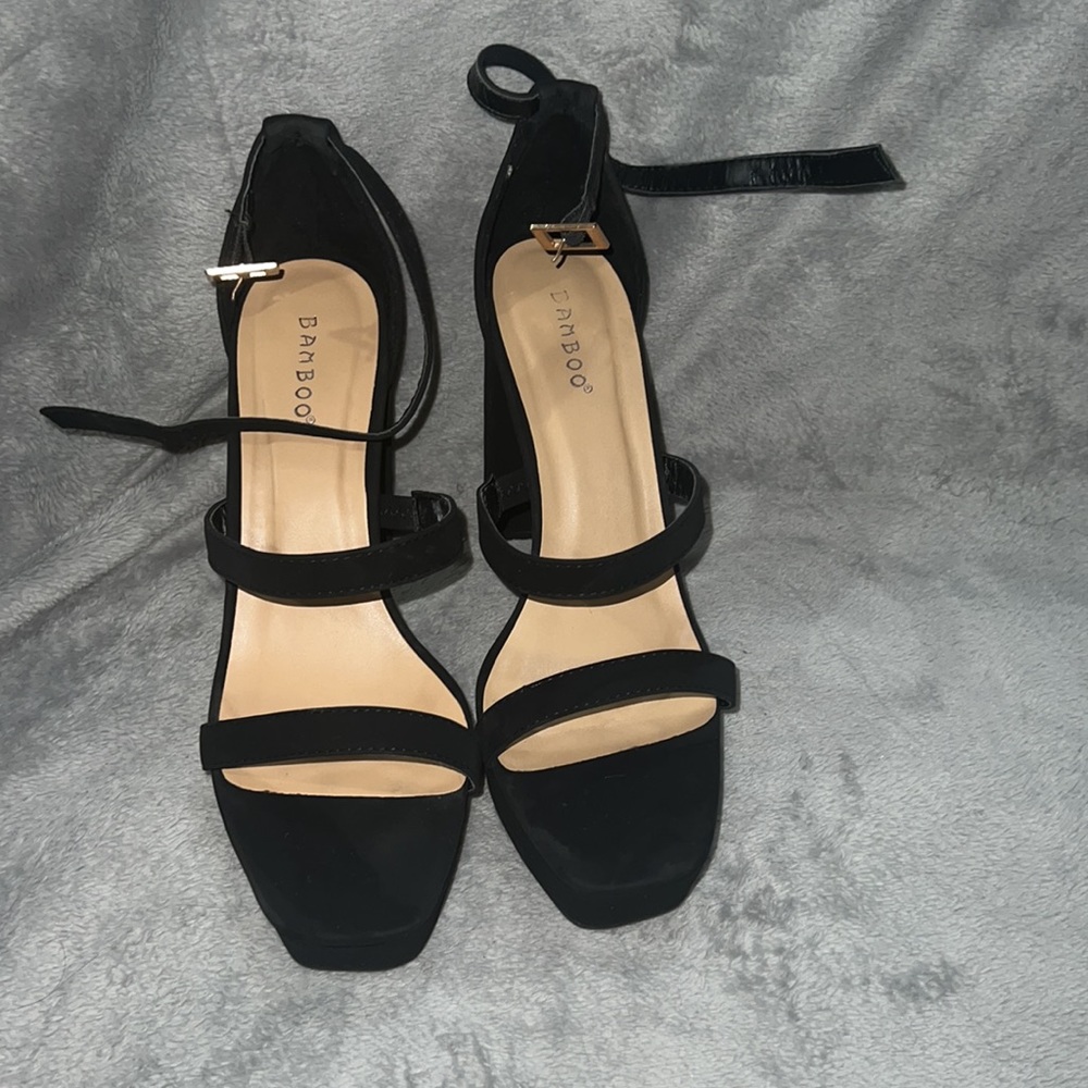 BRAND NEW  BLACK WEDGE HEELS